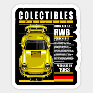 RWB PORSCHE 911 -YELLOW Sticker